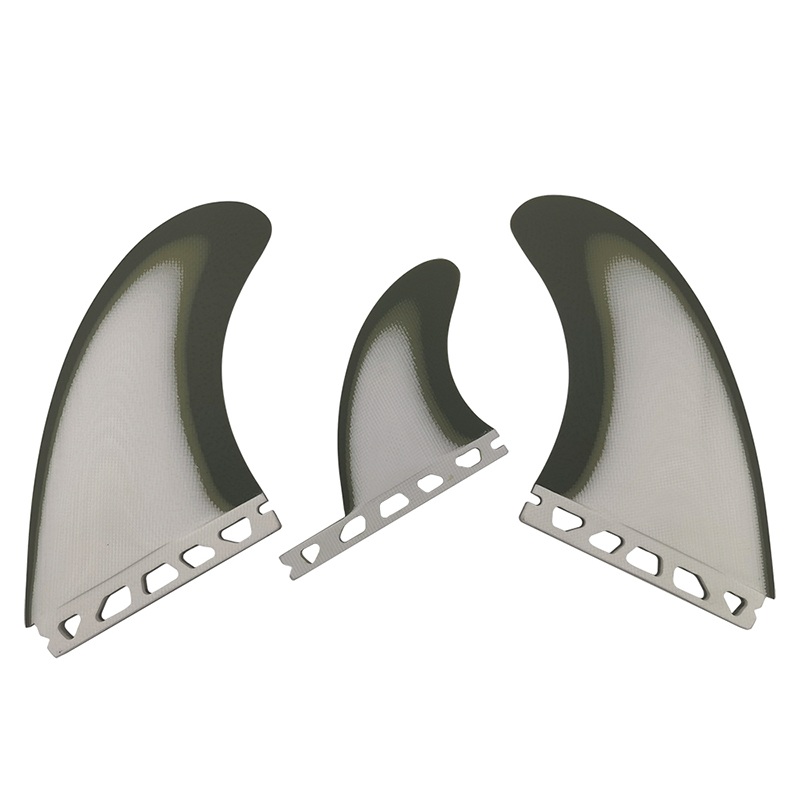 UPSURF Surfboard Fins Single Tabs T1 Size Fins ArmyGreen/White Color Fiberglass New Design Surf Good Quality Surf tri set Fins