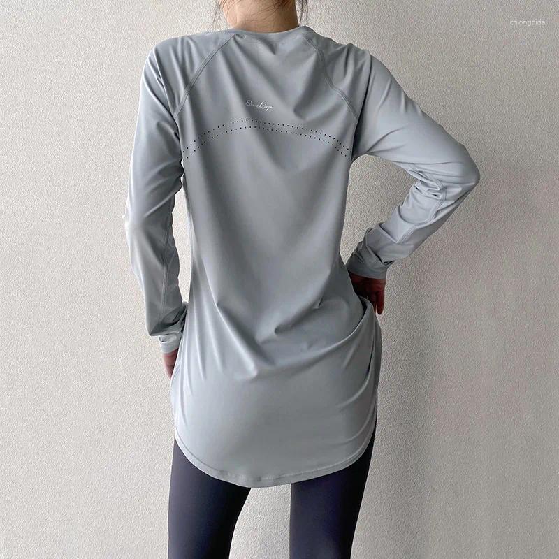Active Shirts Long Sleeve Yoga Clothes Women 2024 Sportswear Woman Gym Running Blouses Sports Tops Fitness T-shirt Clothing Workout