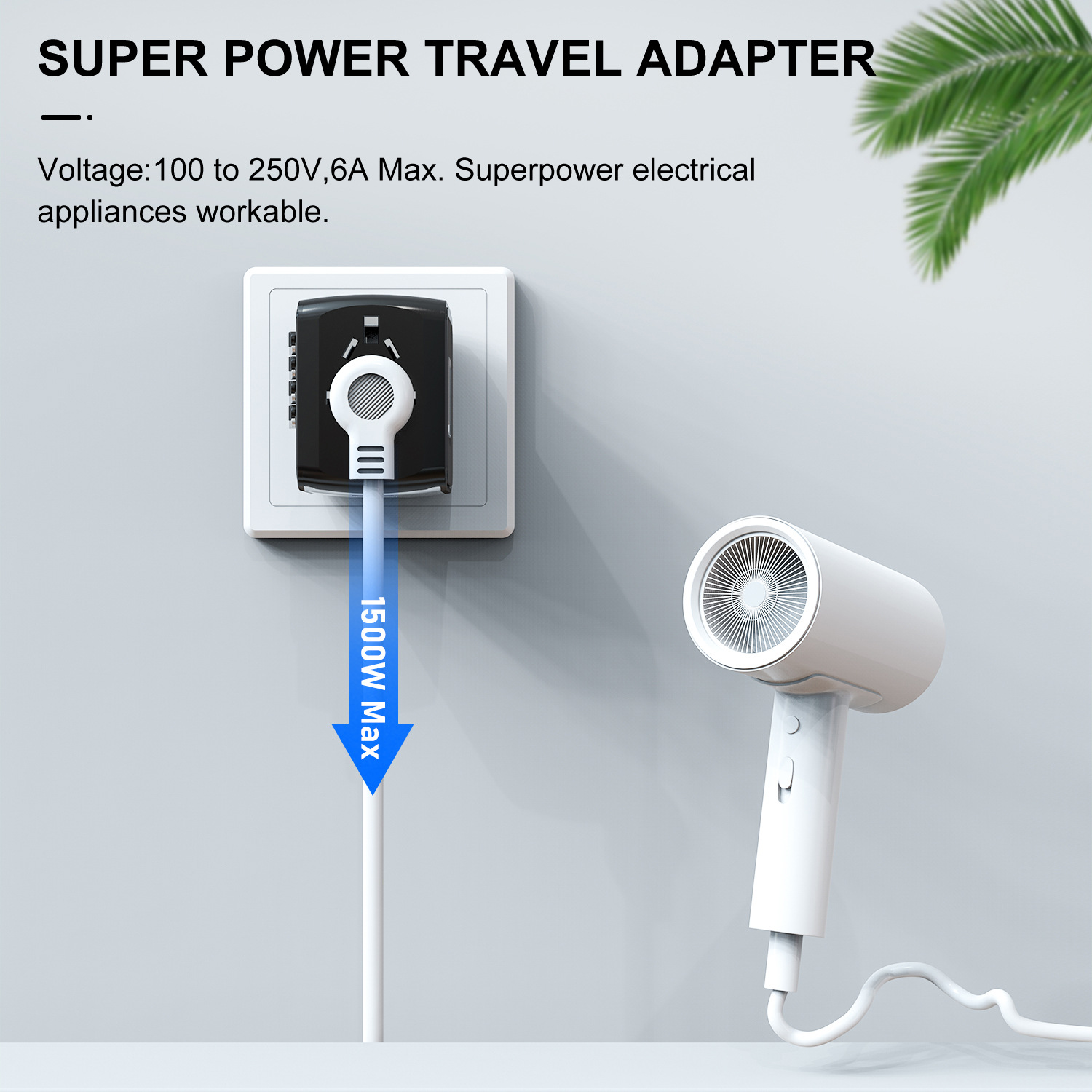 Universal Travel Adapter All-in-one Travel Charger with 3 USB Ports and 1 Type C Wall Charger for US EU UK AUS Travel