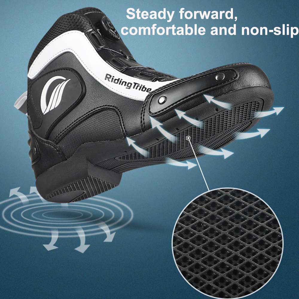 Motorcycle Riding Boots Knob Lock System Racing Breathable Anti-fall Leisure Shoes Motocross Mountain Waterproof Four Seasons