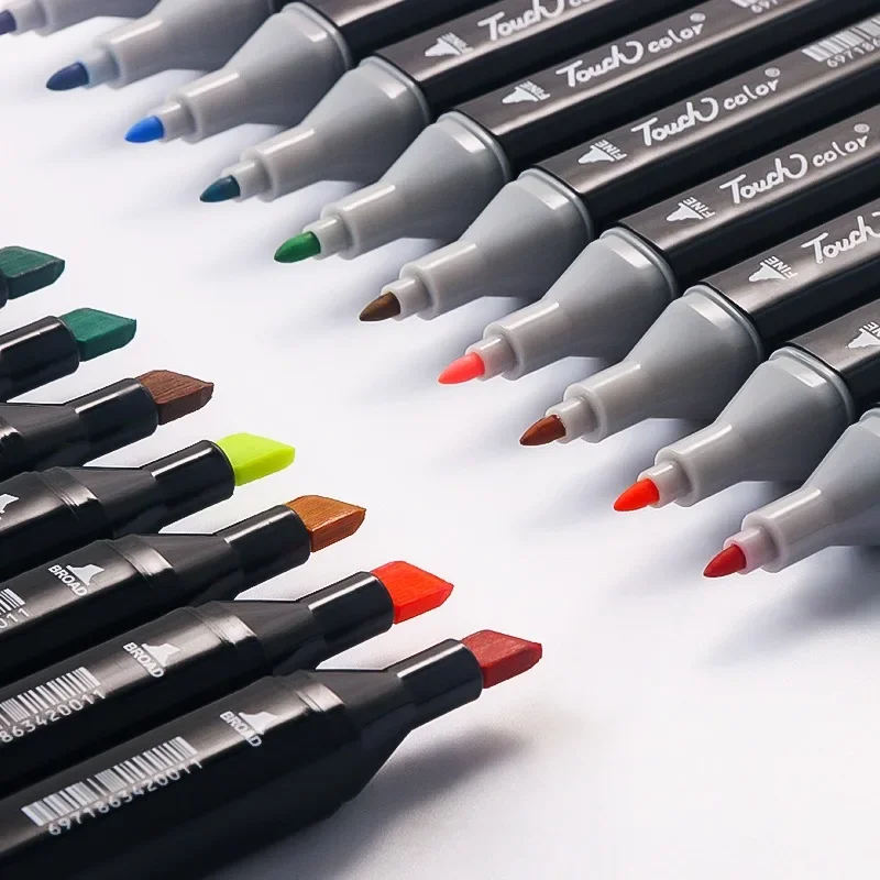 Manga Marker Pens Set Colored Double Ends Brush Pen Drawing sketch Art supplies Stationery Lettering Markers School supplies