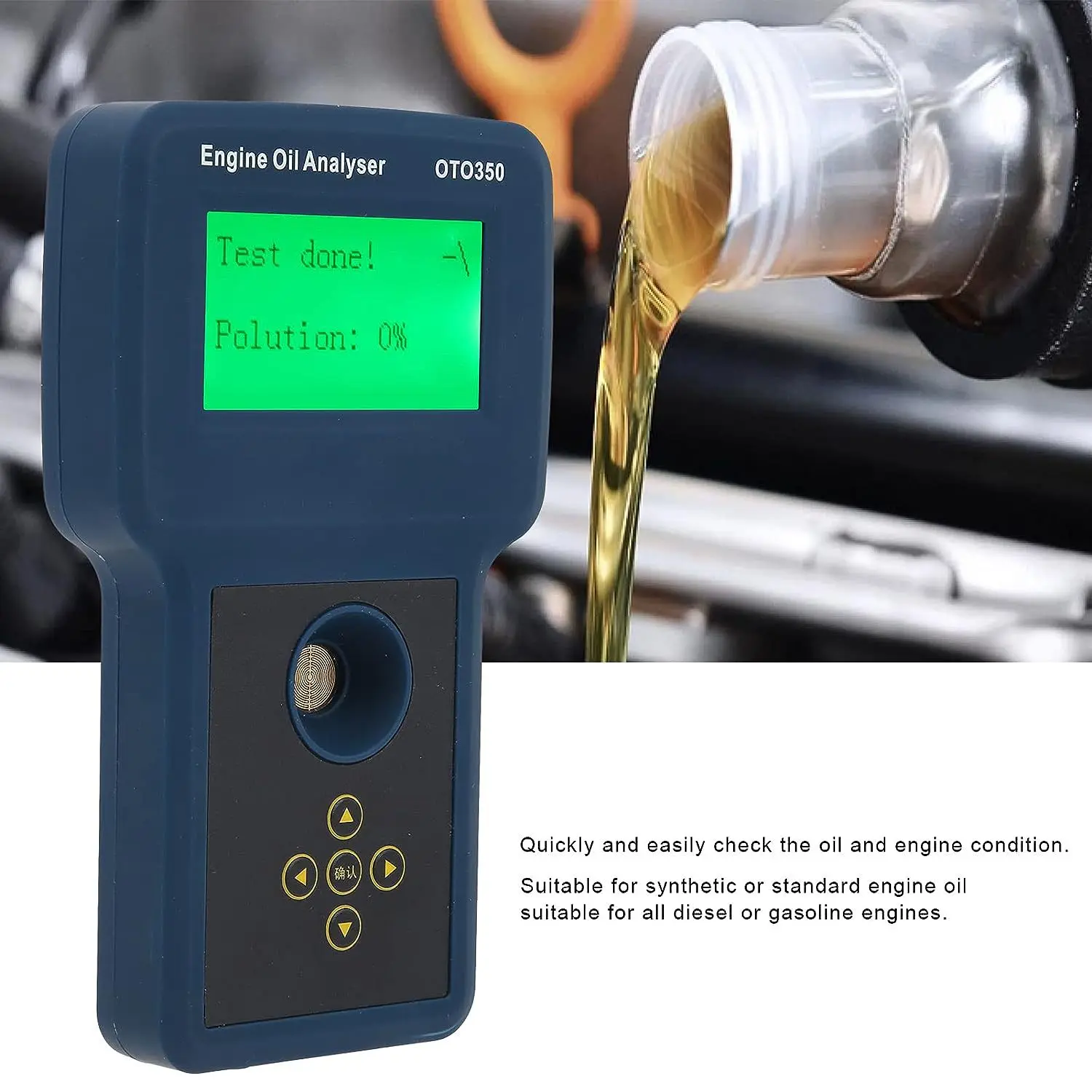 New! Engine Oil Analyzer OTO350 Motor Oil Tester For Synthetic Standard Motor Oils Work With All Diesel Or Gas Engines