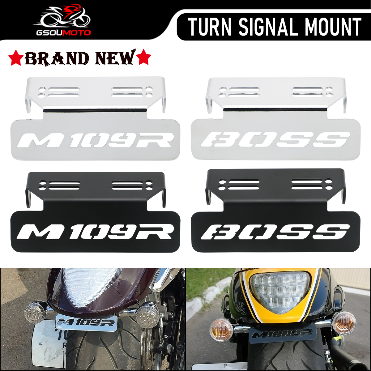 Motorcycle Turn Signal Mount Plate Tail Tidy Fender Eliminator For Suzuki Boulevard M109R Intruder M1800R VZR1800 Boss 2006-2022