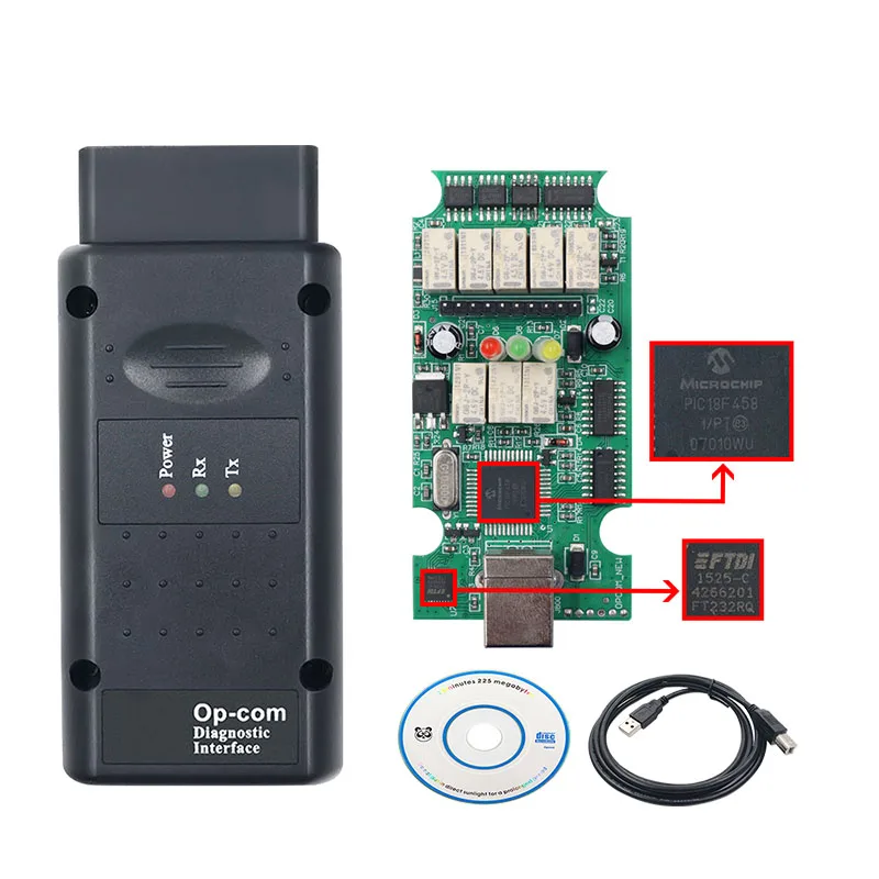 OPCOM 2021 200603a With FTDI FT232RQ Chip For Opel OBD2 Diagnostic Scanner Until 2021 OBD2 CAN-BUS Code Reader Reset Reprogram