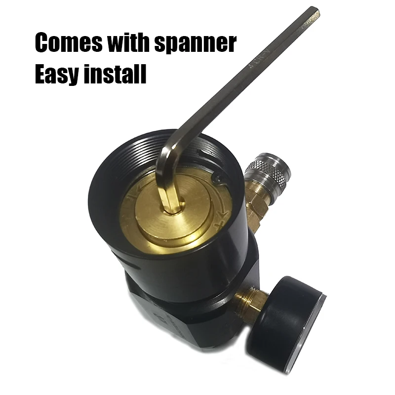 Low Pressure Regulator 0-150psi Portable Micro CO2 Regulator for Pneumatic Tools Nailers Staplers Caulking Guns G1/2-14 0.825-14