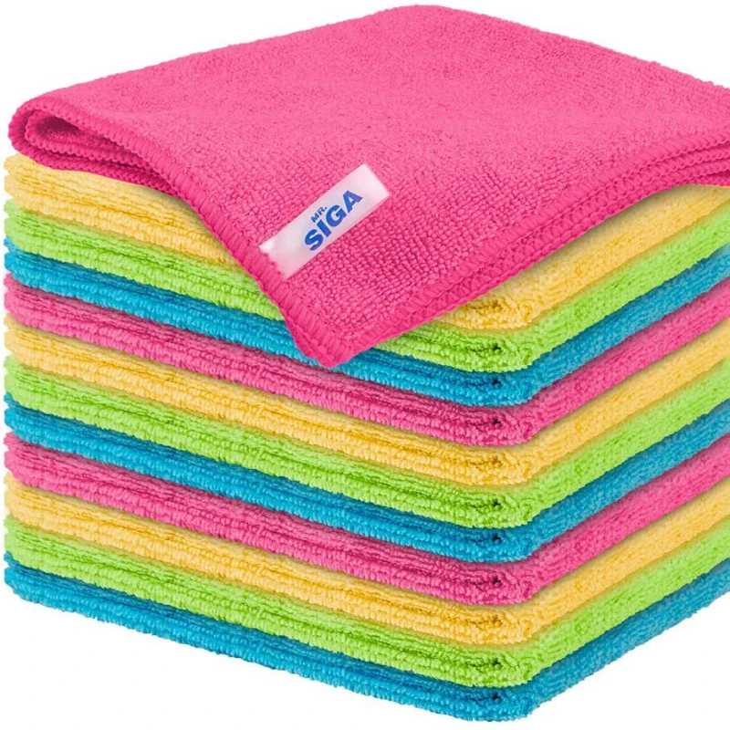 12PCS 30x30CM Car Wash Microfiber Towel Car Cleaning Drying Cloth Hemming Car Care Cloth Detailing Auto Washing Towel Sponge