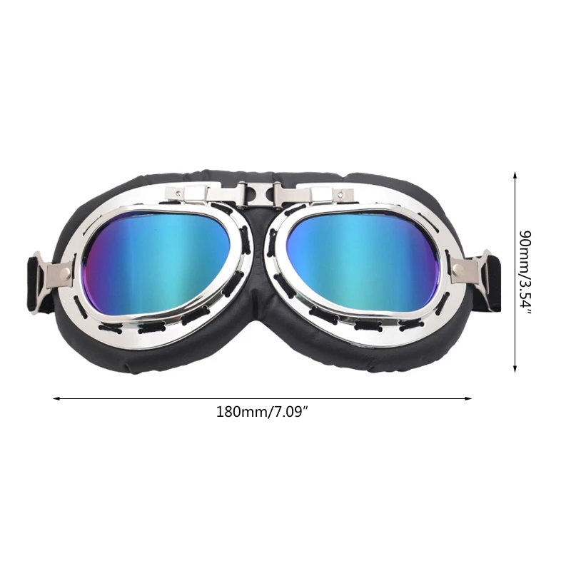 Retro Motorcycle Vintage Goggle Eyewear Glasses Helmet Goggles Motrcross ddmysmile Scooter Ddmysmile Bike Cycling Windproof Protective Gears Smile