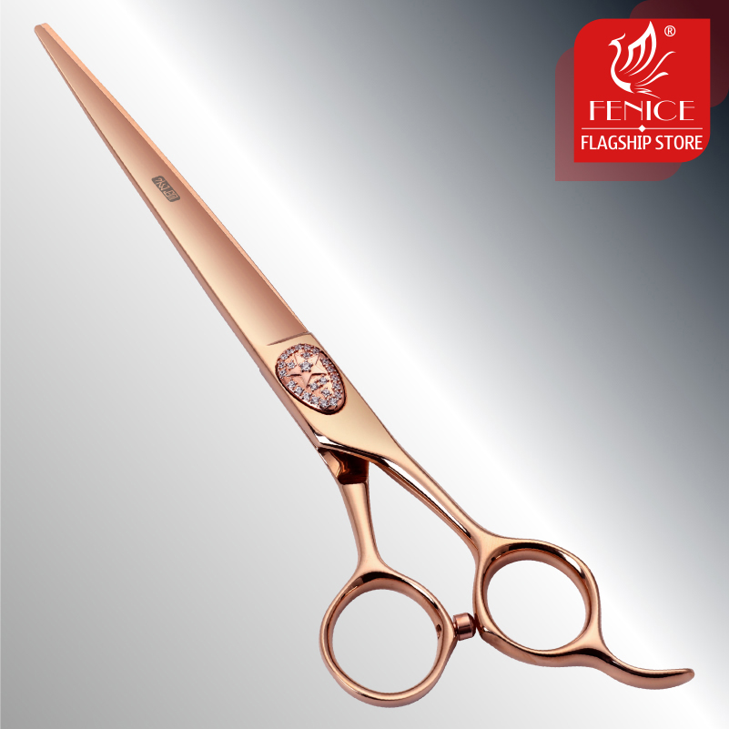 Fenice Dog Scissors 7/7.5 Inch VG10 Steel Professional Dog Cutting Grooming Pet Scissors for Dog Straight Grooming Shears