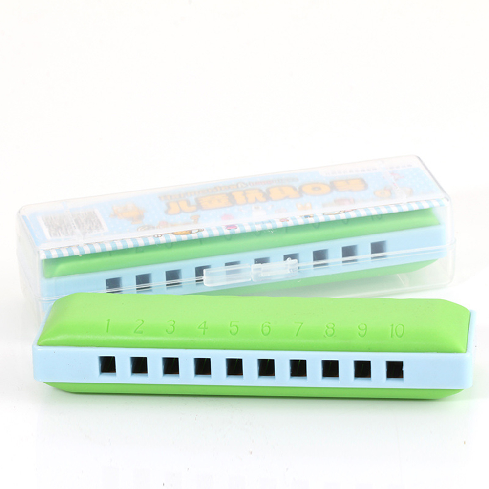 10 Holes Harmonica Mouth Organ C Tune Plastic Colorful Beginner Children Gift 10 * 3 * 2 Cm Musical Instruments