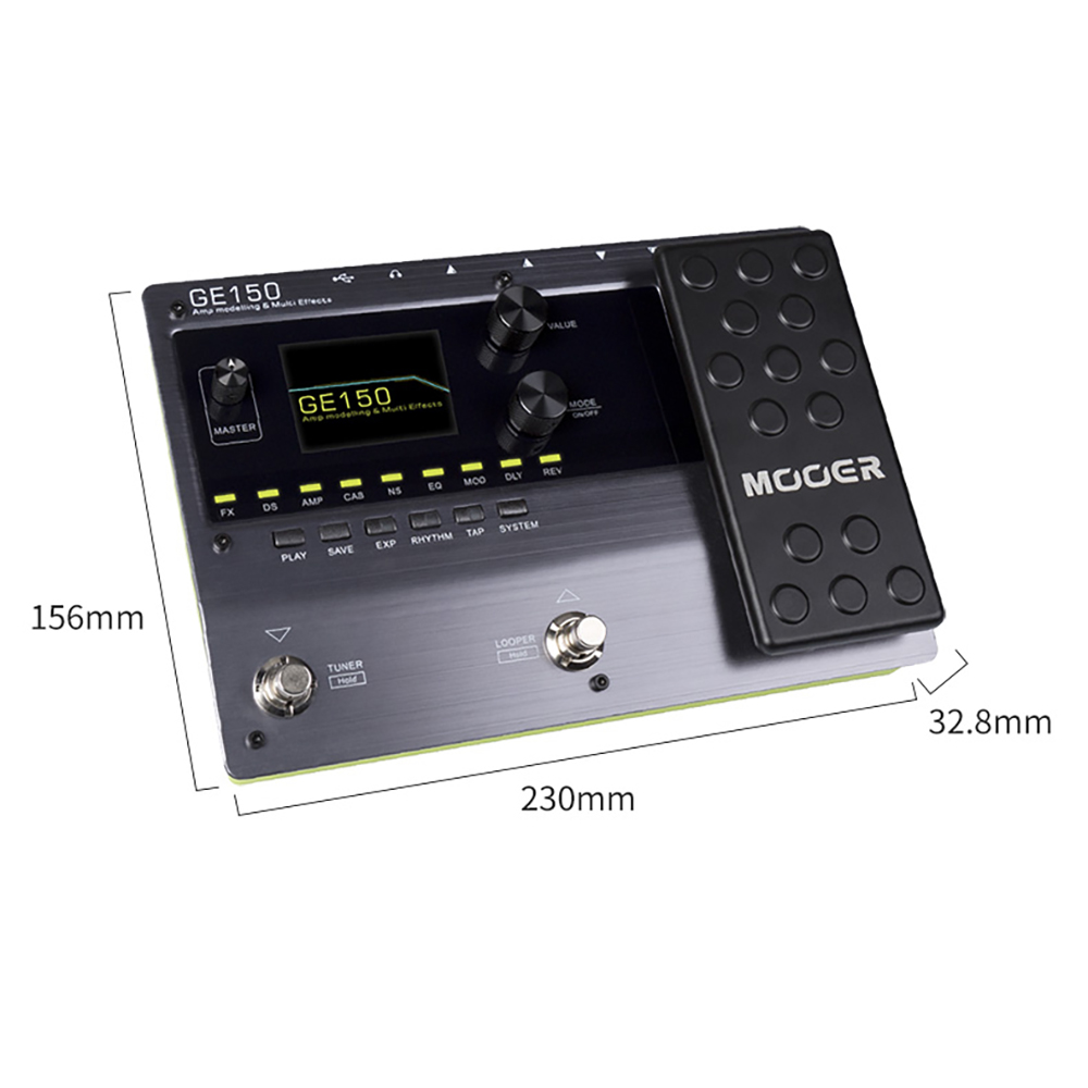 MOOER GE150 Guitar Pedal Digital Tube AMP Modelling Guitar Multi-Effects Pedal 80s Looper 40 Drum Rhythms Guitar Accessories