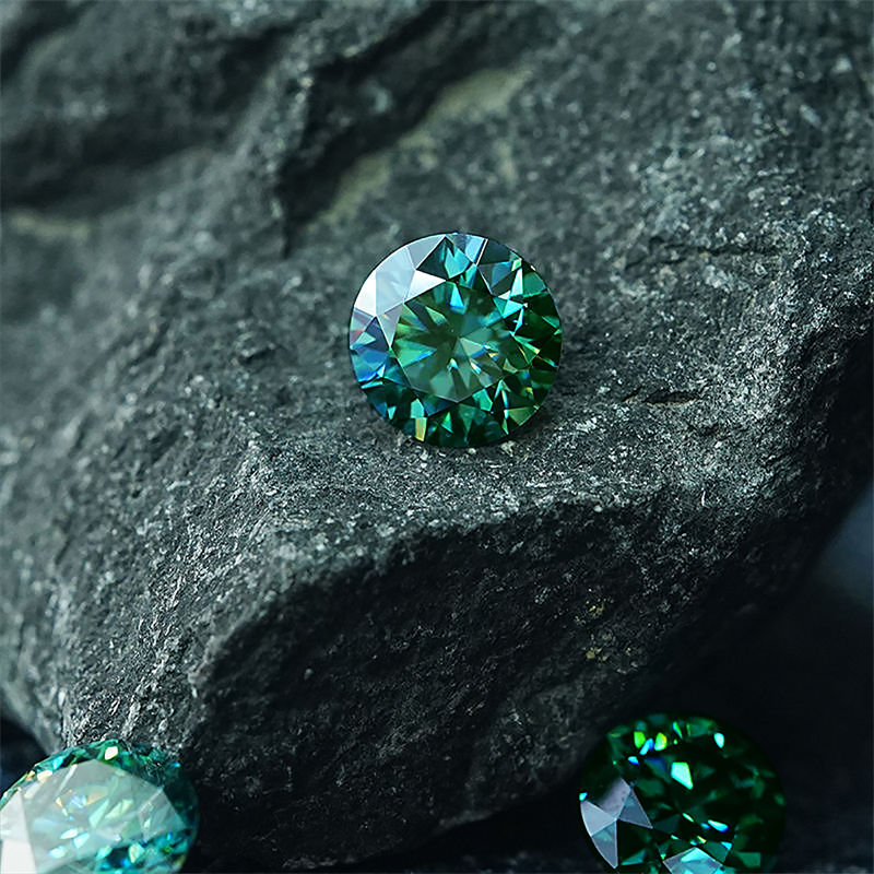 Emerald Color Loose Moissanite 100% Real Lab Gemstone Stones For Women Jewelry Diamond Ring Material Pear/Round/Heart/Oval Cut