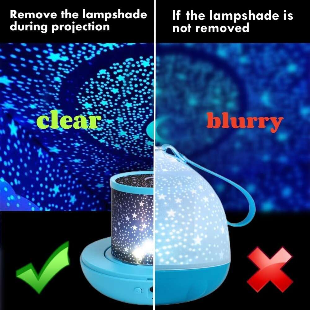 WINICE remote control and timer design, underwater starry sky rotating LED star projector suitable for bedrooms, children's night light moon ligh