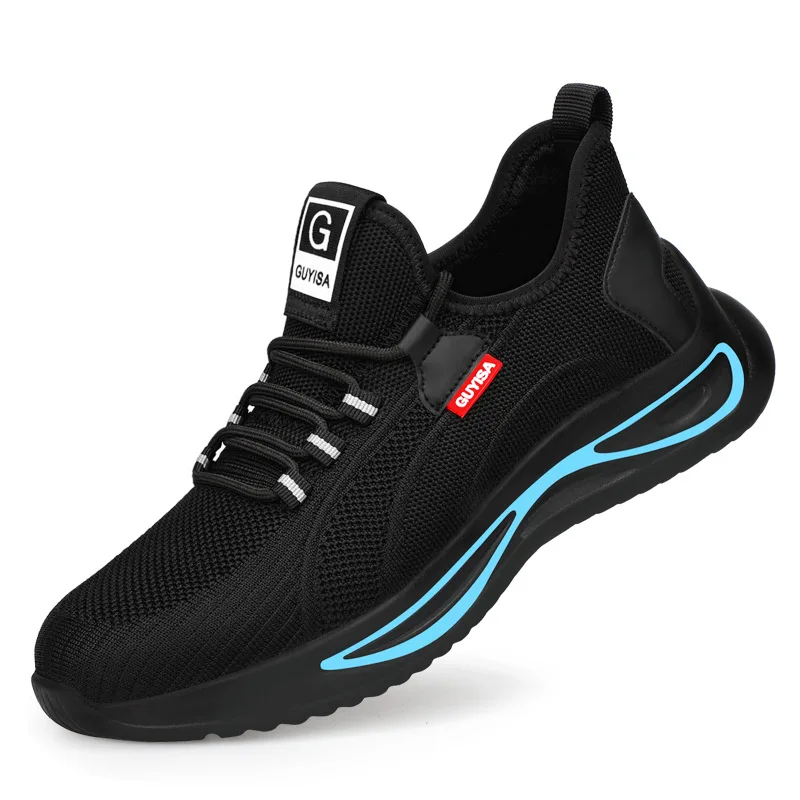 new Men Work Safety Shoes Anti-puncture Working Sneakers Male Indestructible Work 2025 Shoes Men Boots Lightweight Breathable Sneakers