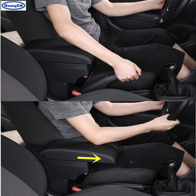 For Citroen C4 cactus Armrest box For Citroen C4 Citroen C3 Car Armrest Central Storage box Retrofit with USB Car accessories