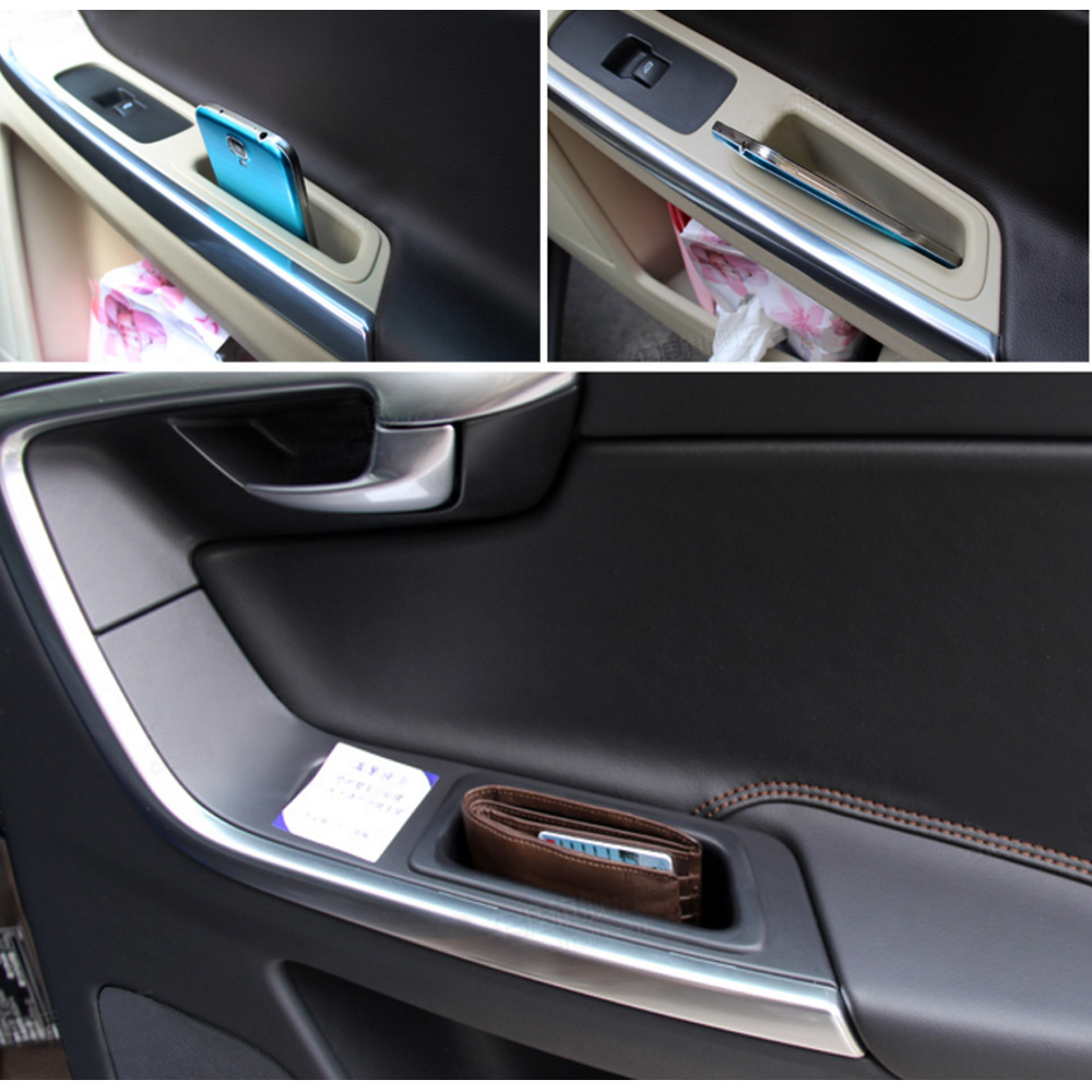 Car Storage Box Door Barrel Organizer Container Stowing Tidying Phone Holder Stand Interior Trash Bin For Volvo xc60 Accessories