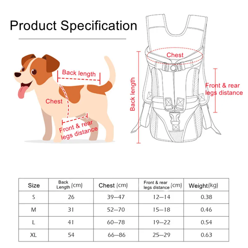 Pet Backpack Carrier For Cat Dogs Front Travel Dog Bag Carrying For Animals Small Medium Dogs Bulldog new Puppy 2025 Mochila Para Perro