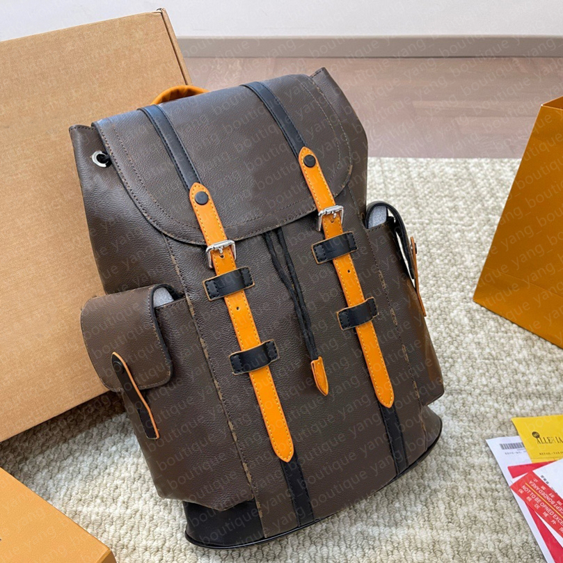 designer backpack Black embossed unisex travel backpack fashion Grey Samurai Double Side Pocket cow leather edging Outdoor Packs duffel bag Water Ripple backpack