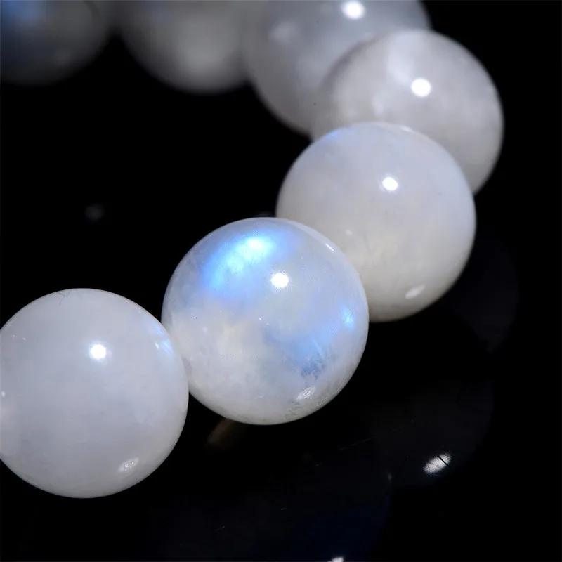 Natural Blue Light Moonstone Beads Bracelet Round Beads Moonstone 2025 Bracelet Women Men 7mm 8mm 9mm new 10mm 11mm 12mm 13mm 14mm AAAAA