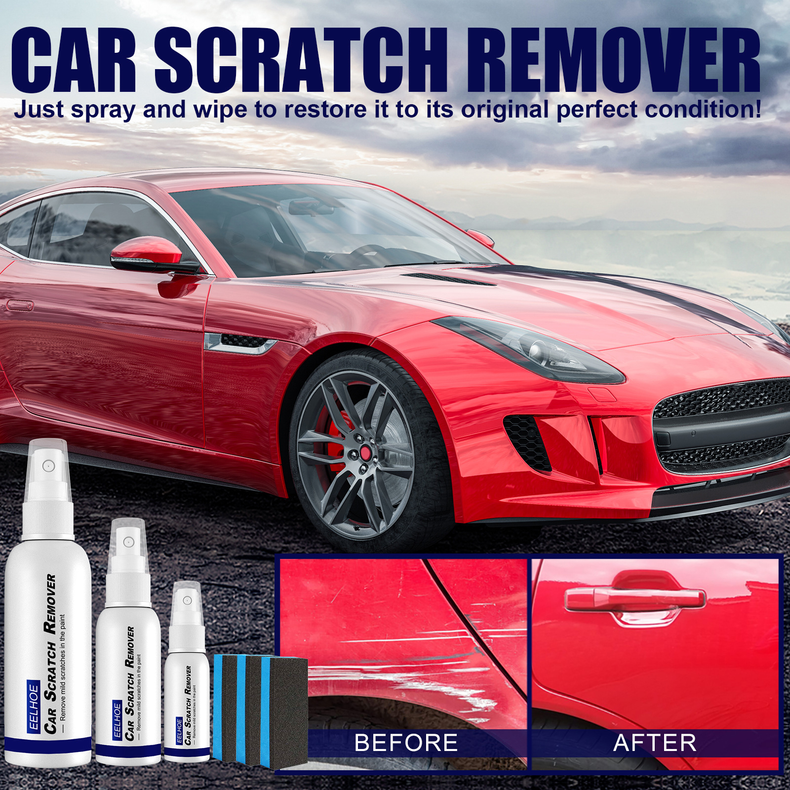 Car Scratch Repair Care Product Portable Car Scratch Remover Polish Spray Agent Paint Scratch Repair Spray