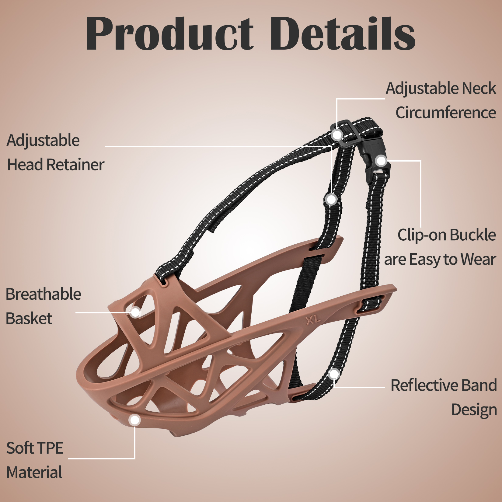 Breathable Dog Muzzles Anti Biting Chewing Pet Mouth Mask Small Medium Large Dogs Mouth Cover Training Leash Leader Dog Supplies