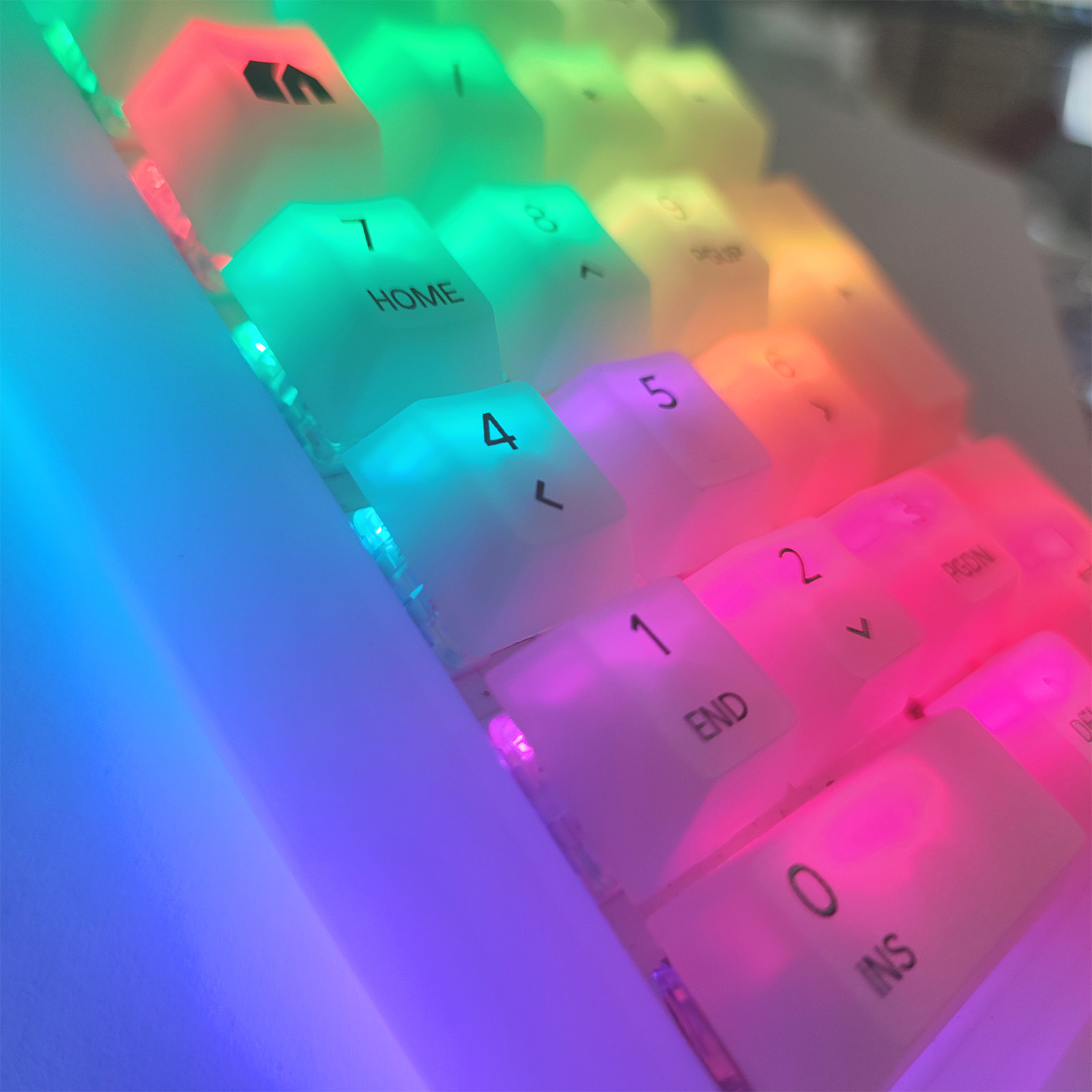 PC Milky Jelly Pudding Clear Keycaps Foggy Semitransparent Fors60%/75%/61/68/69/87/97/98/104