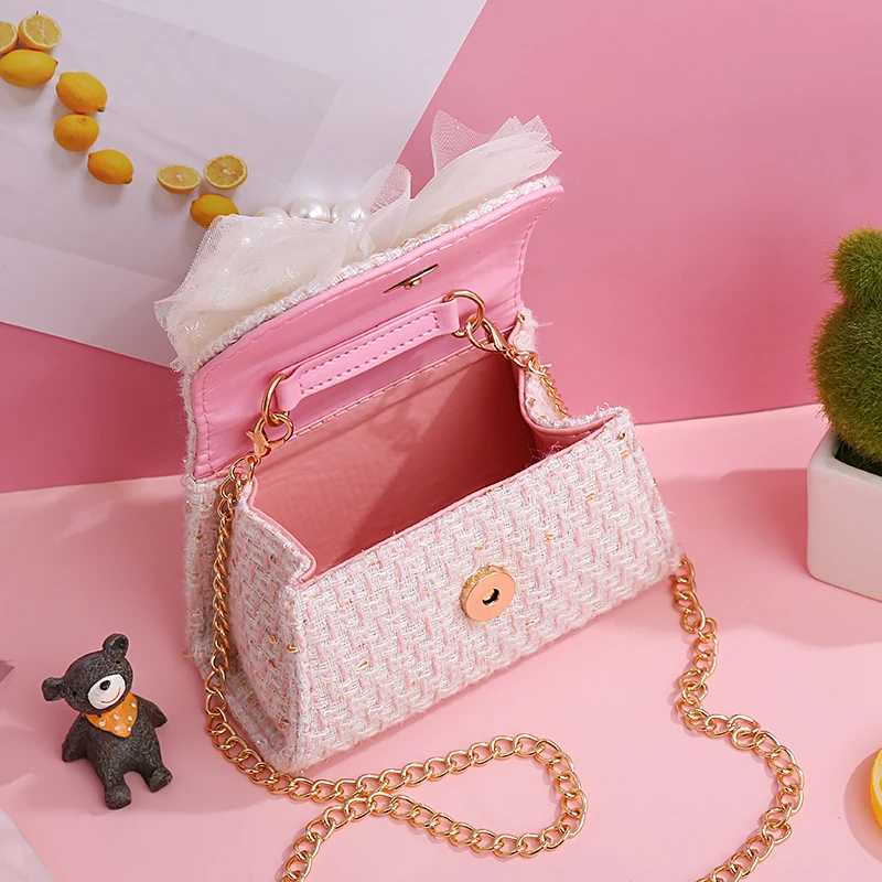 2023 New Kids Mini Handbags Tote Cute Bow Crossbody Bags for Baby Girls Coin Pouch Wallet Messenger Bag Toddler Purse Hand Bags