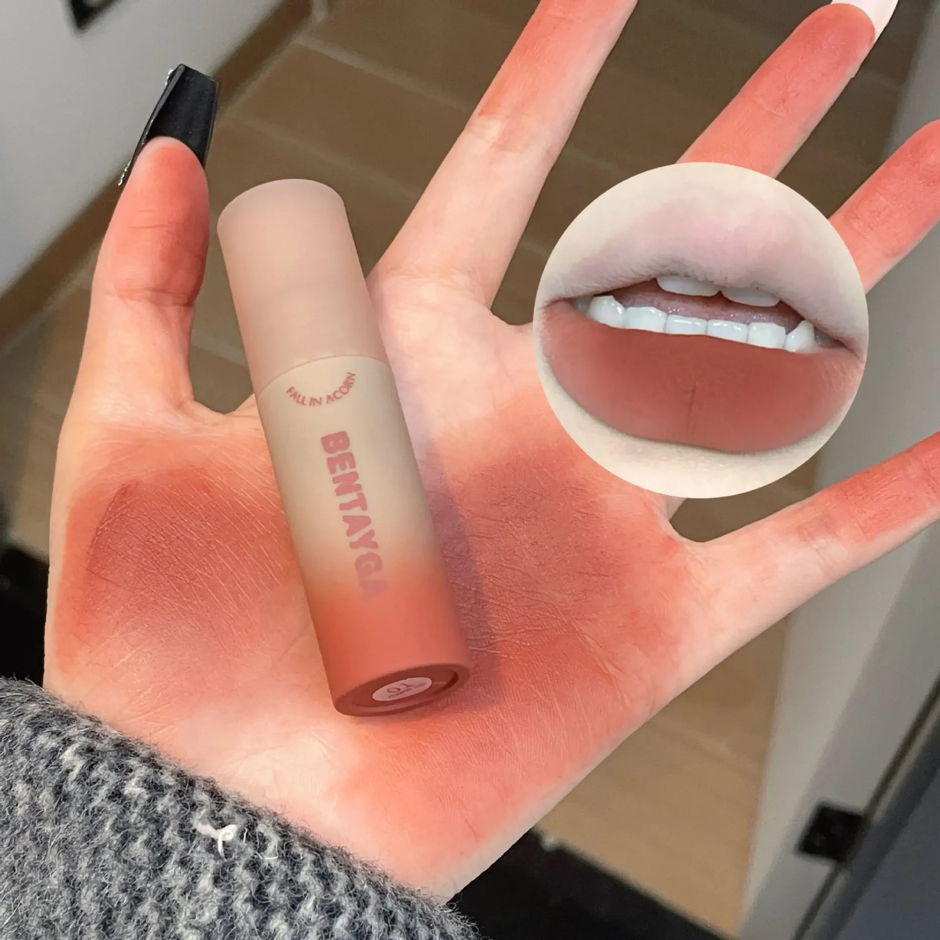 Rose Red Brown Stain Lip Gloss Waterproof 2025 Long-lasting new Easy To Wear Veet Lip Mud Autumn/Winter Ambience Korean Makeup Lip Tint
