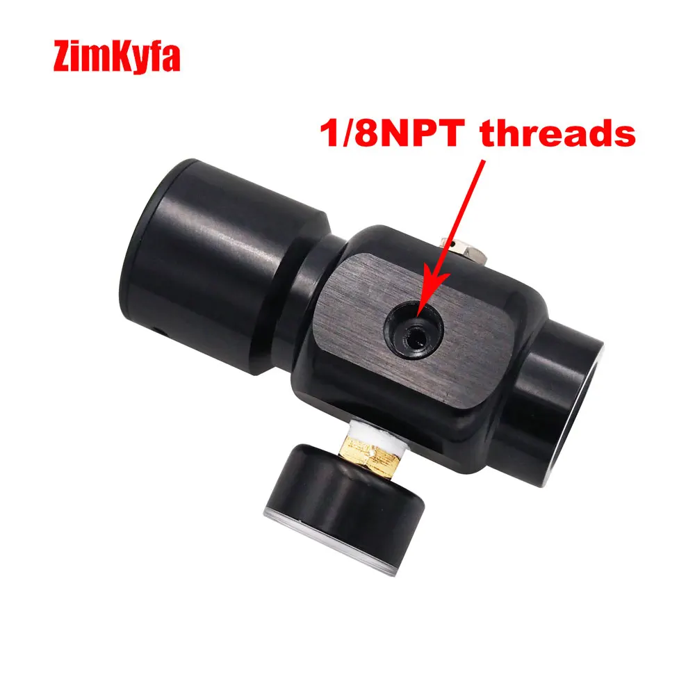 CO2 HPA MINI SFR (SUPER FAST REFRESH) REGULATOR 0.825"-14NGO INPUT 1500 PSI OUTPUT 0-130 PSI for Airsoft