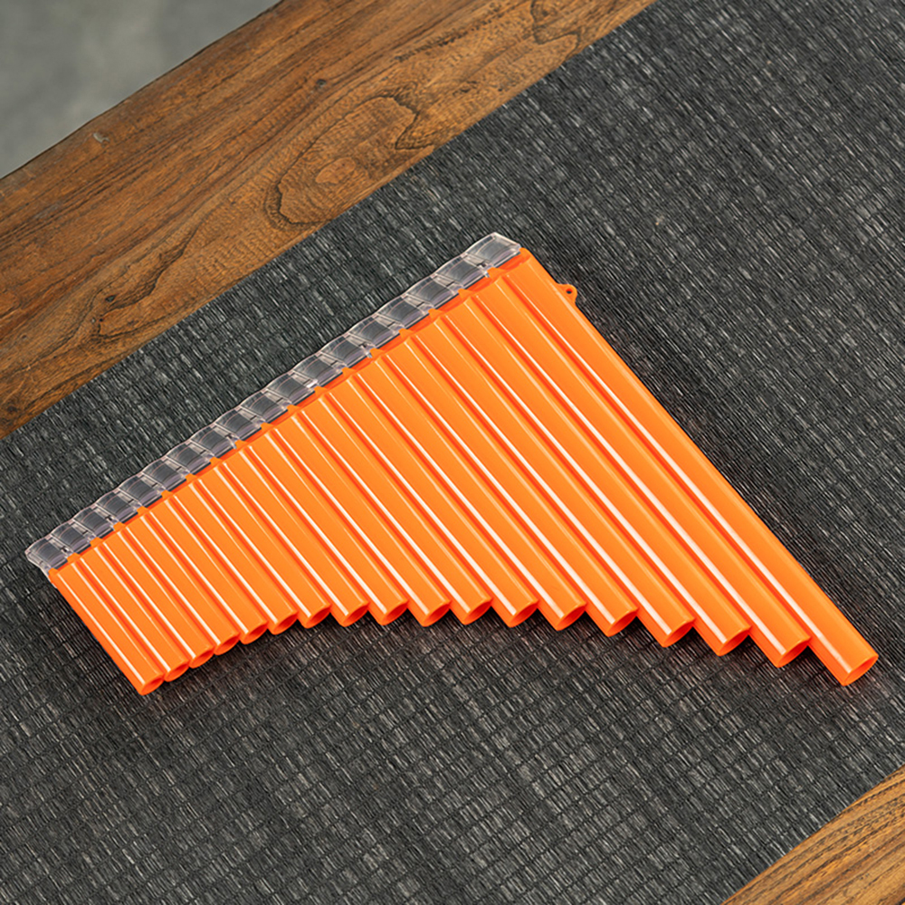 18-Pipe Pan Flute G-G3 C Key Pan Pipes ABS Panpipes Chinese Traditional Woodwind Instrument with Carry Bag for Children Beginner