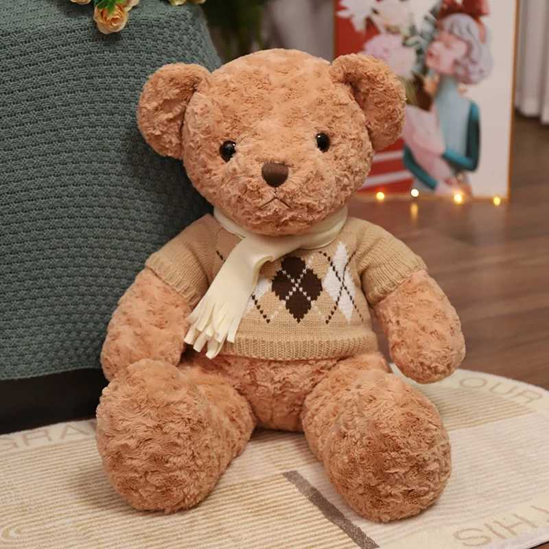 Stuffed Plush Animals High Quality Toy Cute Cartoon Sweater Teddy Bear Plush Toys 50cm75cm Stuffed Plush Animals Bear Doll Birthday Gift For Children