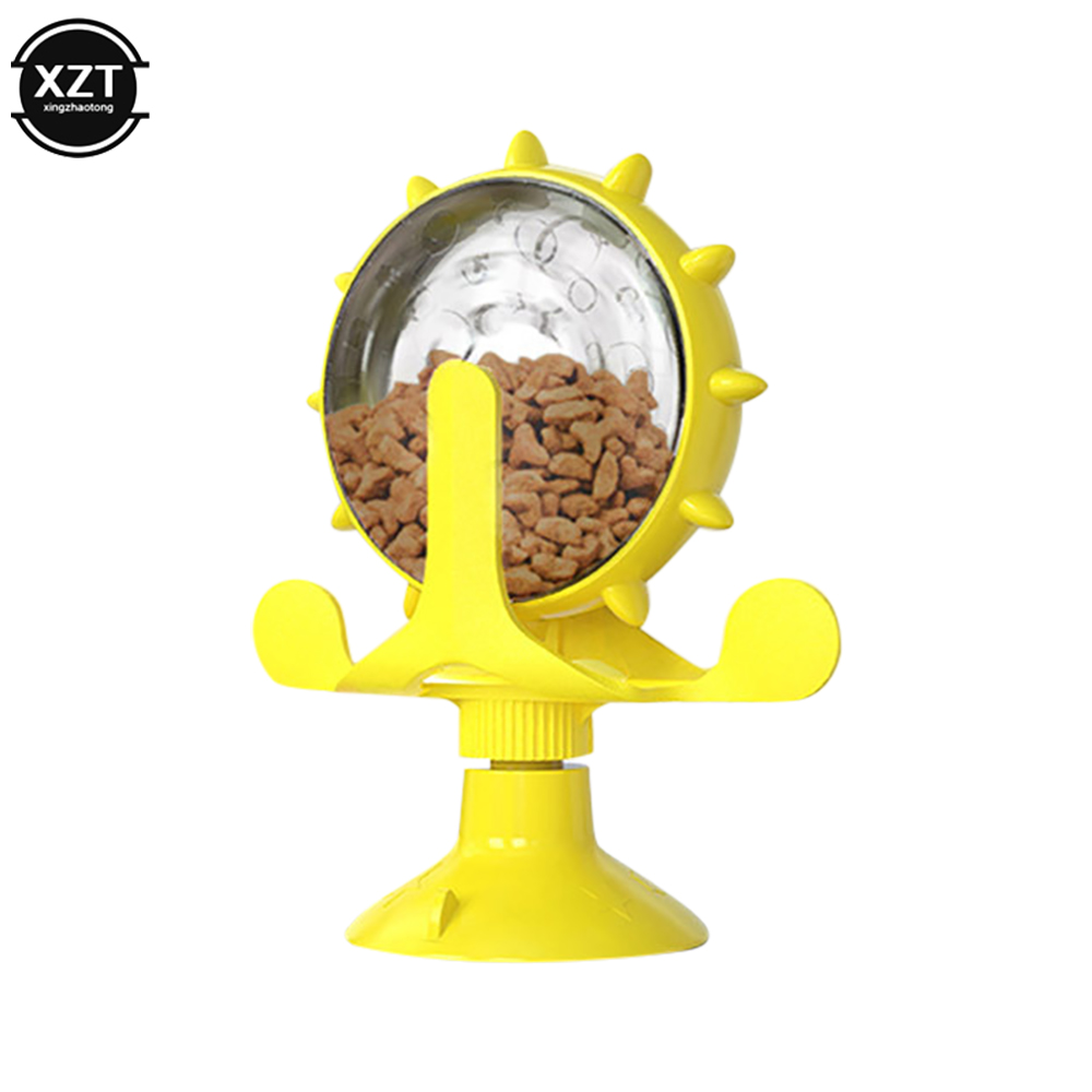 Interactive Treat Leaking Toy For Cat Small Dogs Slow Feeder Dispenser Puppy Funny Rotatable Wheel Improve IQ Kitten Accessories