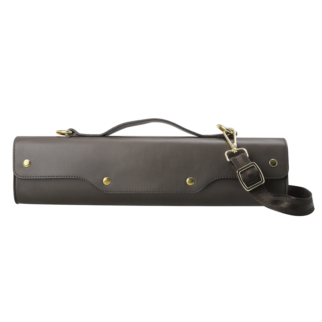 16/17 Hole Rounded Flute Case Soft Bag Water Resistant Synthetic Leather Handbag Satchel Flute Case With Adjustable Straps