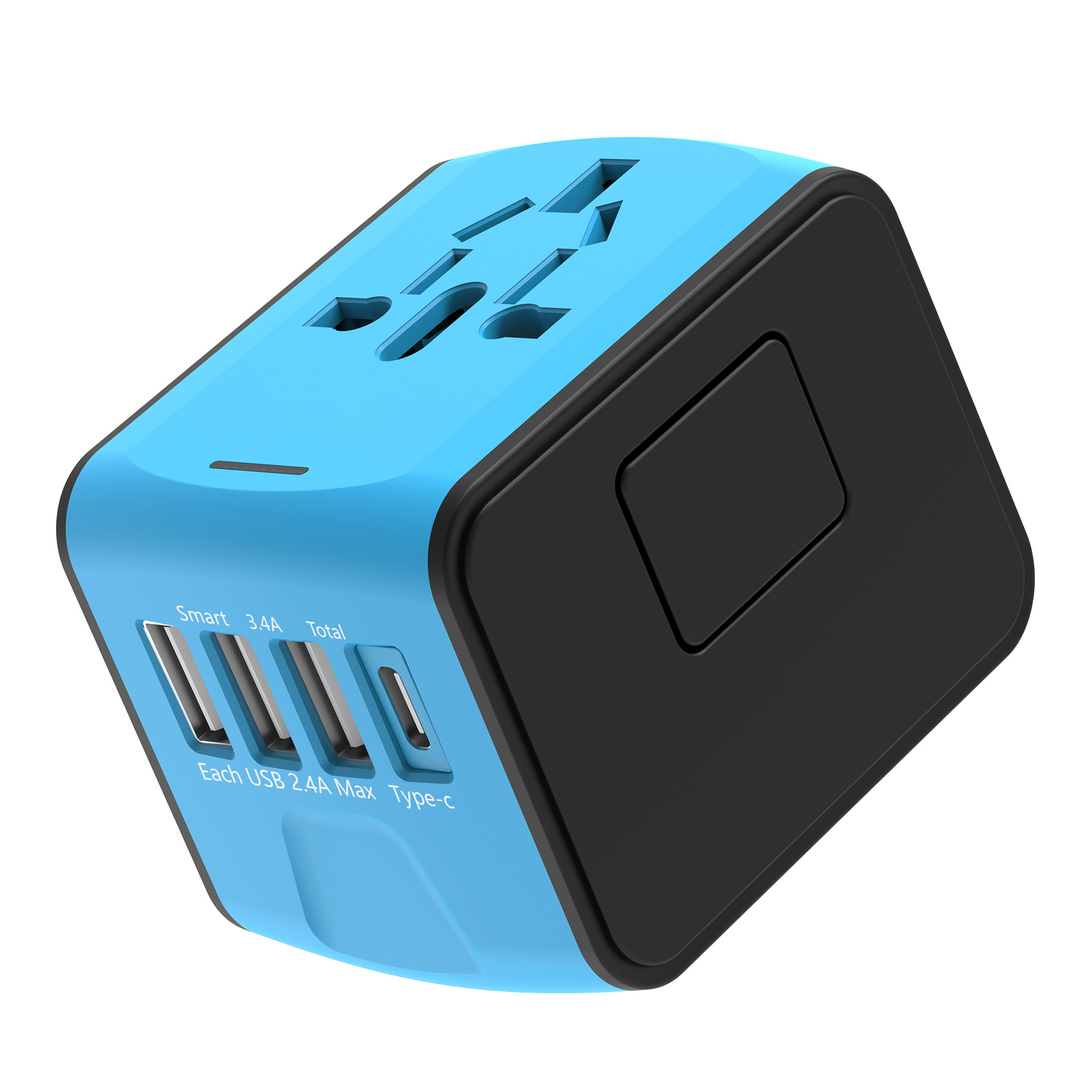 Universal Travel Adapter All-in-one Travel Charger with 3 USB Ports and 1 Type C Wall Charger for US EU UK AUS Travel