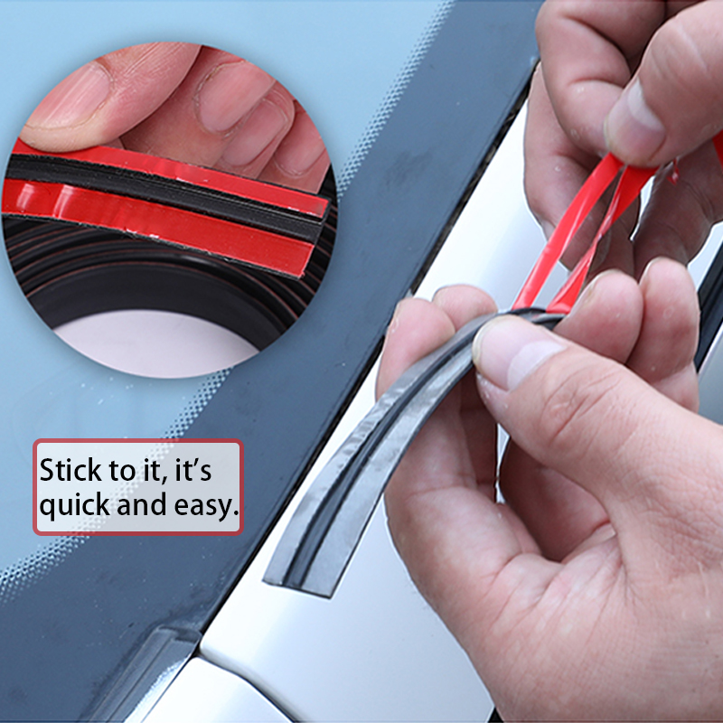 Car Windshield Seal Strip Universal Rubber Roof Window Edge Seal Protector Sticker Waterproof Weather Strip Dustproof Seal Strip