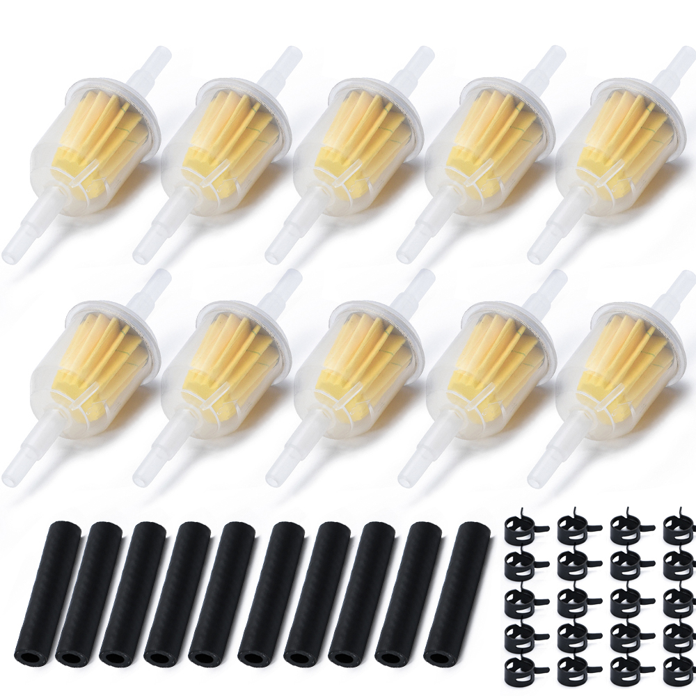 10 pcs Universal Inline Gas/Fuel Filter 6MM 8MM 1/4" 5/16" For Lawn Mower Small Engine Auto Accessories Motorcycle Accessories