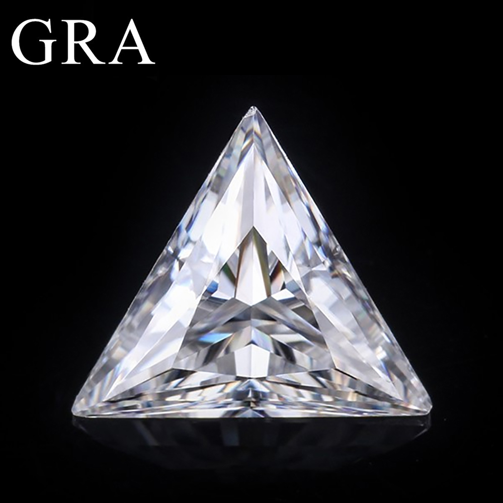 Real Triangle Cut Loose Moissanite Diamond 0.3ct to 3ct Stones D Color VVS1 GRA Certified Lab Grown Gems Luxury Jewelry Material
