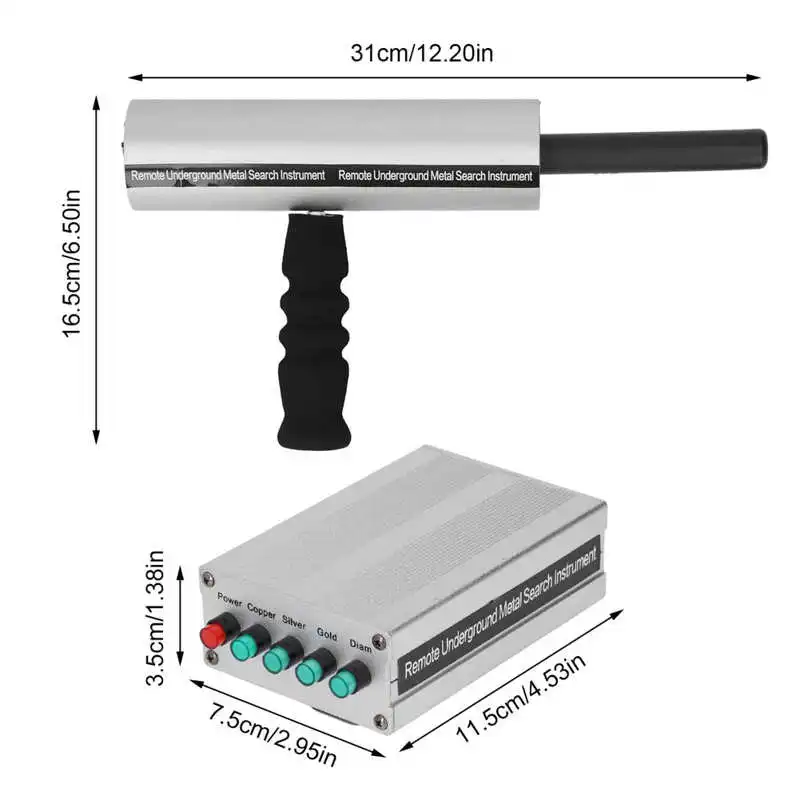 14m Depth 800m Range Rechargeable Metal Detector Handheld Metal Finder Scanner for Detecting Gold Silver Bronze 100-240V