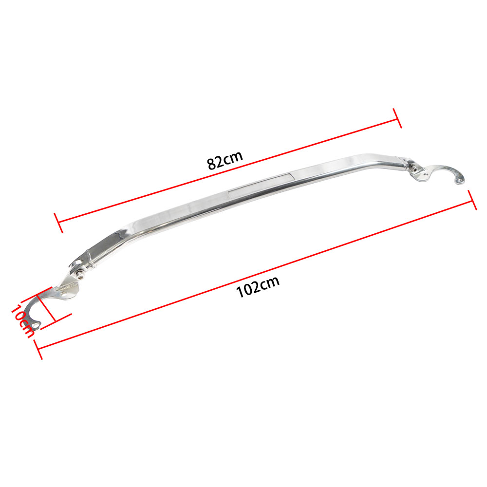 Front Strut Bar For 92-00 Honda Civic EG EK 93-97 Del Sol 94-01 Integra DC2 Front Upper Strut Brace Bar Aluminum Silver/Black