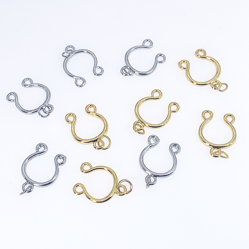 10Pcs Wholesales U Shape Fake DIY Nipple Shield Piercing No Piercing Fake Nipple Rings Sexy Women Body Jewelry Poercing