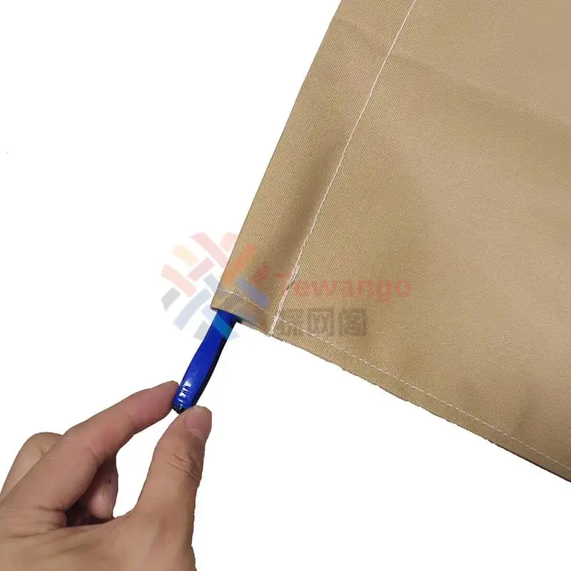 Pure Khaki Retractable Canopy Replacement Fabric Patio Window Cover Garden Sunblock Awning Poly Fabric Waterproof Material