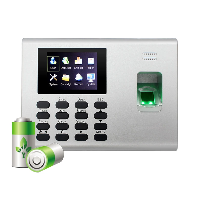 K40 SSR USB TCP/IP RFID Card Fingerprint Time Attendance Machine Time Clock Time Recorder Built In Battery With Free Software