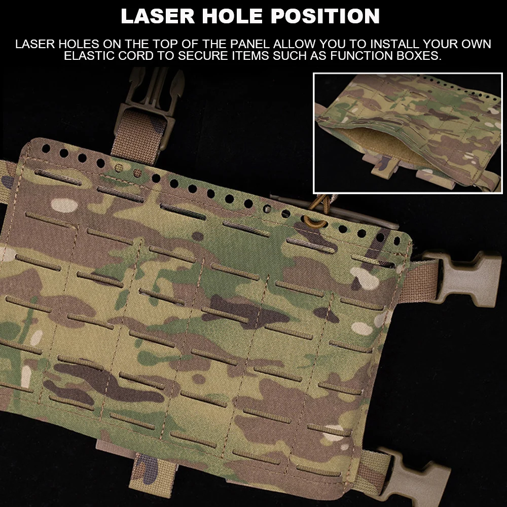 Tactical Chest Rig Laser Cut Molle System Military Hunting Vest Split Front Chest Rig Magazine Pouch Holster Airsoft Equipment