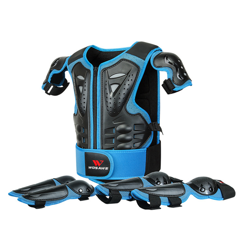 For Age 6-15 Child Body Protector Motorcycle Waistcoat Armor Kids Motocross Bike Armor Dirt Bike Chest Spine Knee Elbow Pad Gear