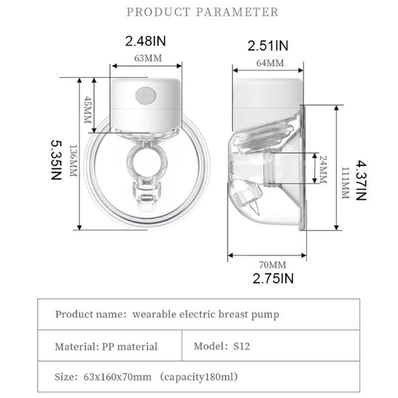 Portable Electric Breast Pump 2025 USB Chargable Silent Wearable Hand-Free Portable new Milk Extractor Automatic Milker BPA free
