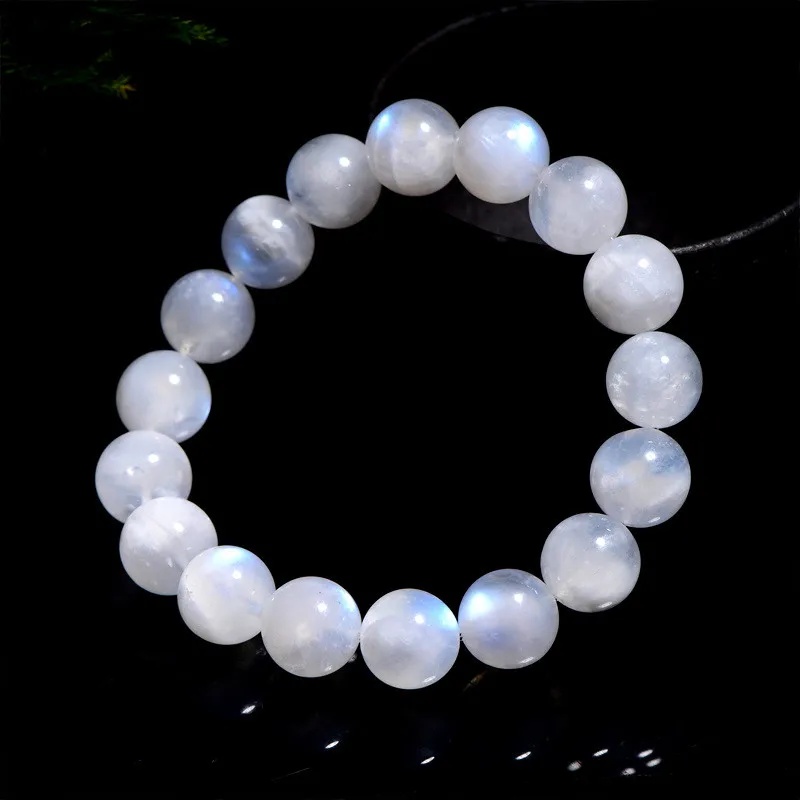 Natural Blue Light Moonstone Beads Bracelet Round Beads Moonstone 2025 Bracelet Women Men 7mm 8mm 9mm new 10mm 11mm 12mm 13mm 14mm AAAAA