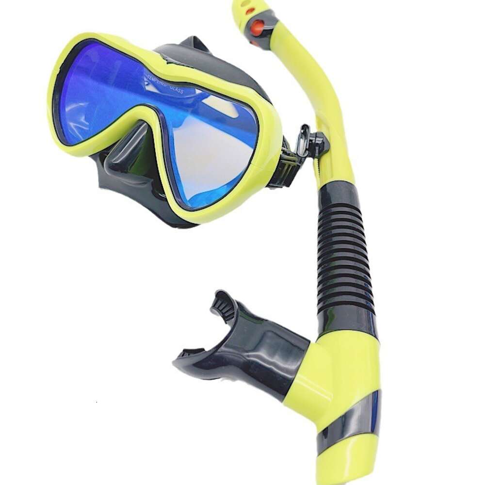 Ddmytiger Professional Snorkeling Two Piece Breathing Tube Set For Men And Women Adult Large Frame Silicone Face Diving Goggles H