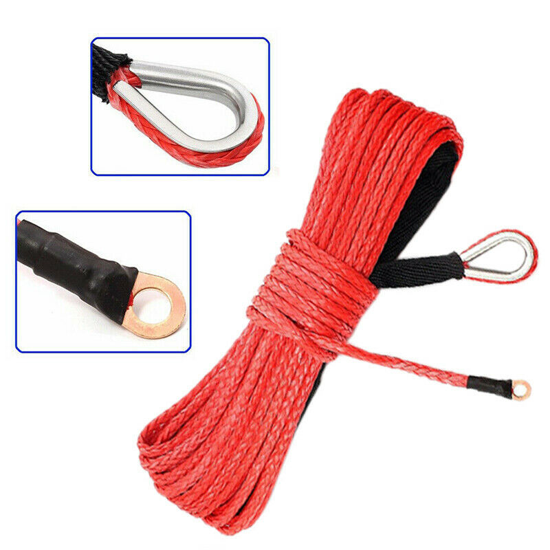 15M 7700LBs Synthetic Winch Rope Line Recovery Cable For Jeep Off Road 4WD ATV UTV Truck Boat SUV Synthetic Winch Towing Rope