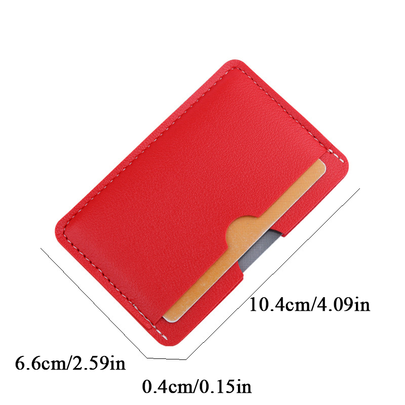 3card Slots Ultra-thin ID Credit Card Holder Card Wallet PU Leather Driver's License Cover Bank Card Case Student Meal Card Case
