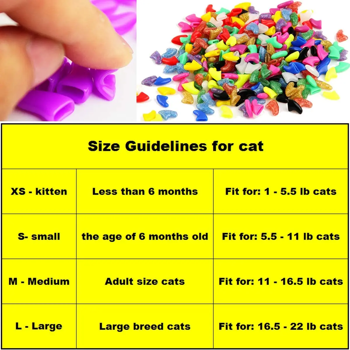 New FASHION colorful Cat 2025 Nail Caps soft cat Claw Soft Paws 20 PCS/lot with free Adhesive Glue Size XS S new M LGift for pet
