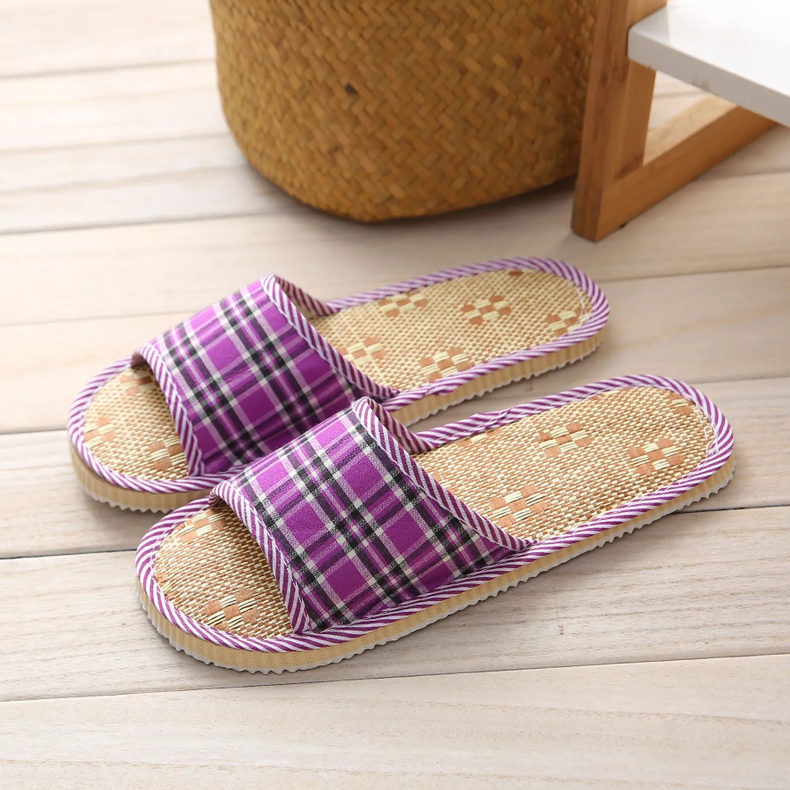 Women Indoor Floor Flat Shoes Spring Autumn Linen Flip Flops Home Slippers Female Slipper Comfortable Zapatillas de hombre 2023